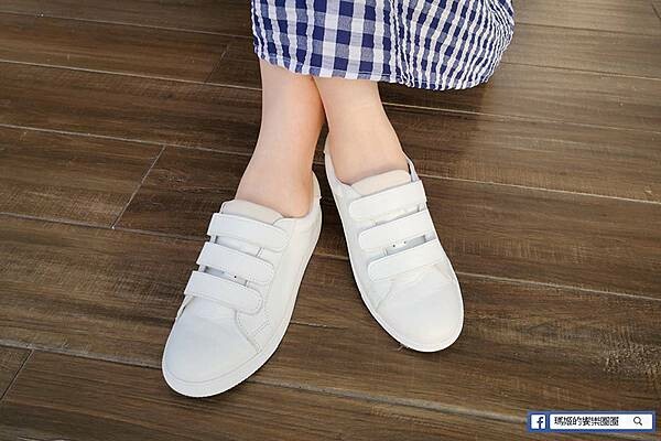 休閒女鞋穿搭分享【Bonjour 】下雨天不怕!3M防水真皮小白鞋-多種穿搭風格好駕馭