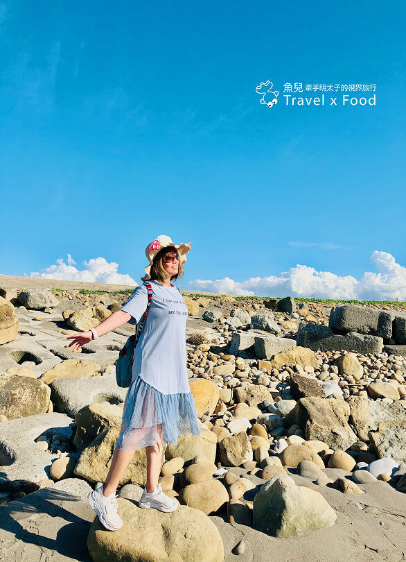 踏浪玩沙，觀海賞夕陽，超療癒景點！方形消波塊，可愛又美麗的豬鼻子沙灘～親子共遊，清涼一夏！ @魚兒 x 牽手明太子的「視」界旅行