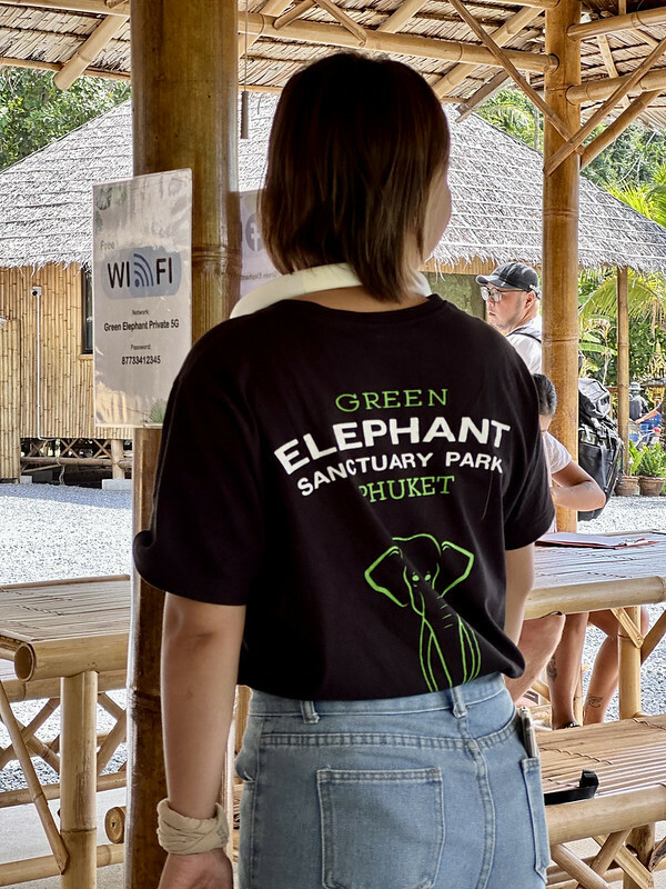 【亞洲，泰國，普吉島】在普吉島大象叢林保護區Green Elephant Sanctuary Park Phuket 餵食大象，跟大象洗