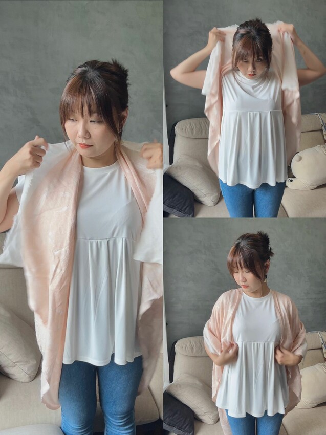 2023夏日羊毛披肩穿搭｜小資女孩必學披肩穿搭術｜簡單步驟 一週穿搭不重樣｜艾可繡-繡花機織高級細羊毛披肩 - 萍姐愛分享