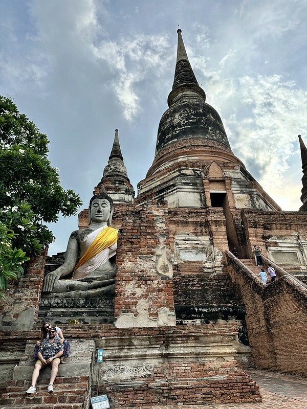 【亞洲，泰國，大城】 大城（Ayutthaya）保存最完整的古老寺廟~崖差蒙空寺（大勝利吉祥寺/Wat Yai Chaiyamo