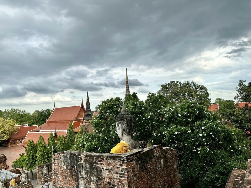 【亞洲，泰國，大城】 大城（Ayutthaya）保存最完整的古老寺廟~崖差蒙空寺（大勝利吉祥寺/Wat Yai Chaiyamo