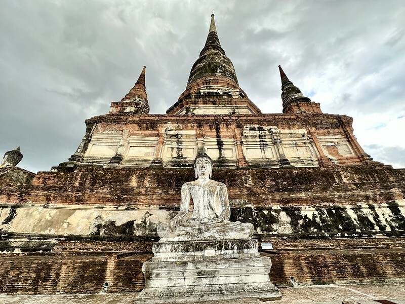 【亞洲，泰國，大城】 大城（Ayutthaya）保存最完整的古老寺廟~崖差蒙空寺（大勝利吉祥寺/Wat Yai Chaiyamo