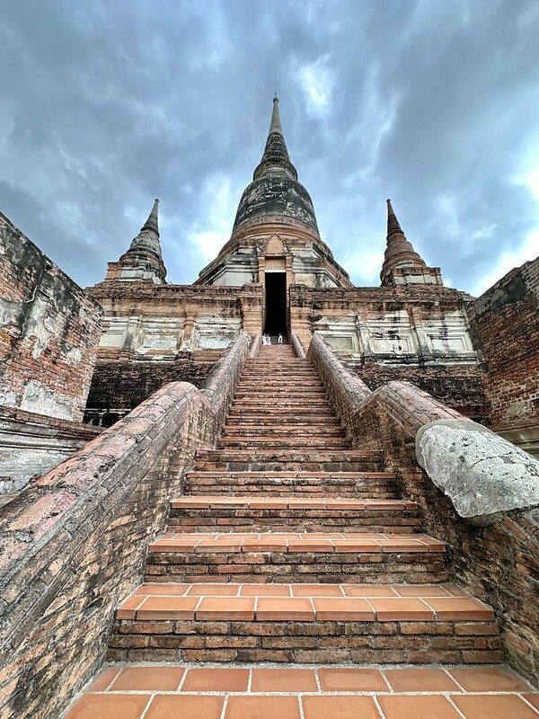 【亞洲，泰國，大城】 大城（Ayutthaya）保存最完整的古老寺廟~崖差蒙空寺（大勝利吉祥寺/Wat Yai Chaiyamo
