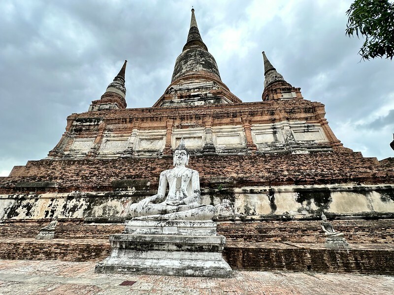 【亞洲，泰國，大城】 大城（Ayutthaya）保存最完整的古老寺廟~崖差蒙空寺（大勝利吉祥寺/Wat Yai Chaiyamo