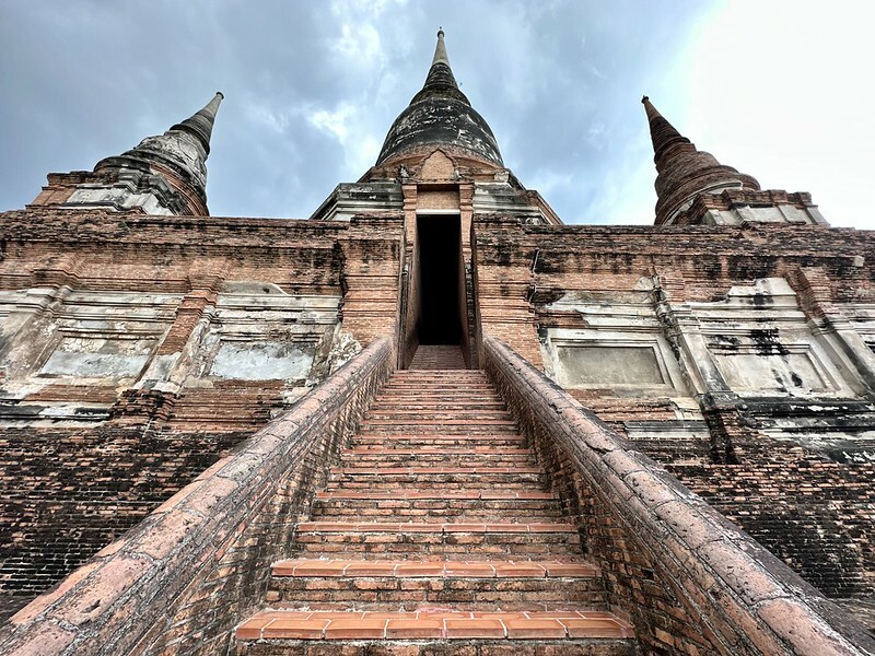【亞洲，泰國，大城】 大城（Ayutthaya）保存最完整的古老寺廟~崖差蒙空寺（大勝利吉祥寺/Wat Yai Chaiyamo