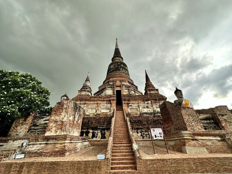 【亞洲，泰國，大城】 大城（Ayutthaya）保存最完整的古老寺廟~崖差蒙空寺（大勝利吉祥寺/Wat Yai Chaiyamo