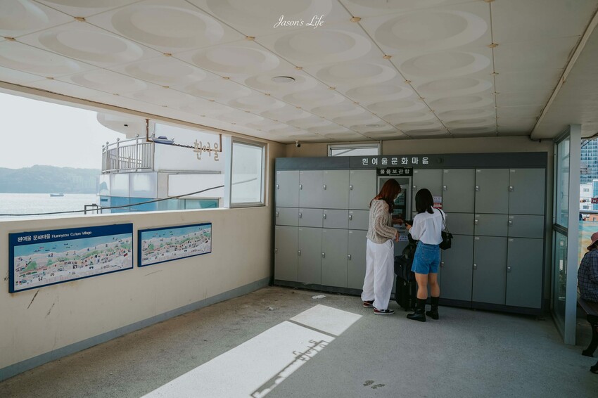 【韓國釜山｜景點】白淺灘文化村(흰여울문화마을)。影島必去景點，無數間海景咖啡廳，欣賞夕陽的約會散步景