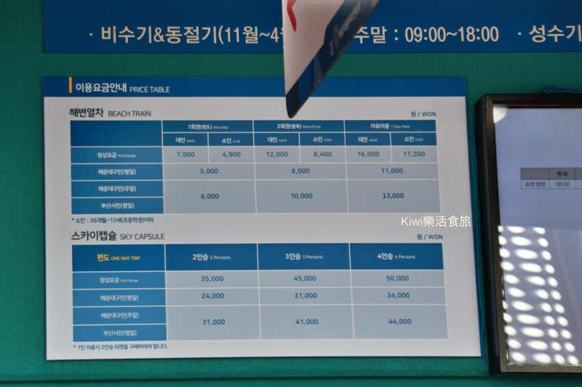韓國釜山海雲台藍線公園一日遊｜海雲台天空膠囊列車＆海岸小火車交通資訊.票價.搭乘方式