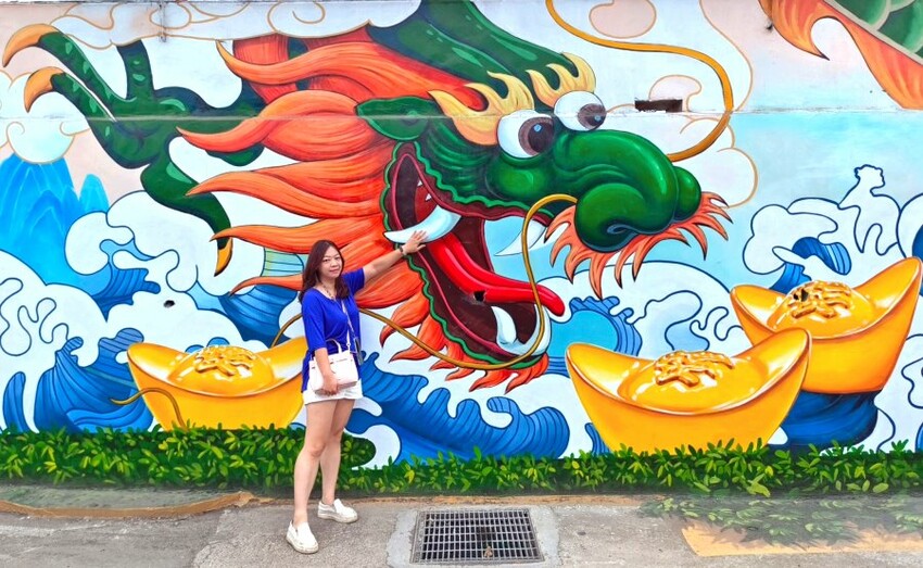 【財神廟】桃園海福宮.最新敲金磚、接超大金塊彩繪牆!