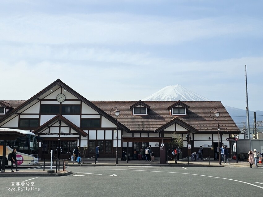 下吉田街道 . LAWSON . 平交道|在河口湖蒐集不同角度的富士山畫面 🌱豆芽出國趣日本