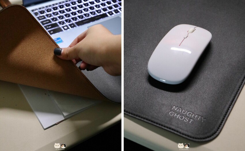 書桌佈置好物分享|NAUGHTY GHOST頑皮鬼-莫蘭墊系列,皮革軟木桌墊,辦公用餐都可搭配佈置,素色/彩繪款超多