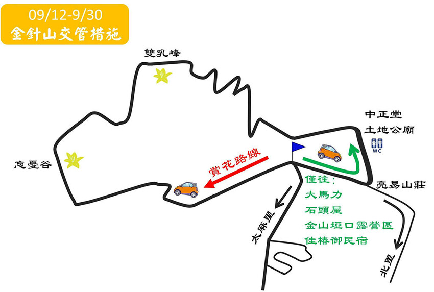 太麻里-金針花-交通管制 太麻里-金針花-交通管制