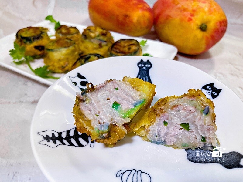 烹飪筆記│炸茄子肉捲，好吃茄子外酥裡嫩