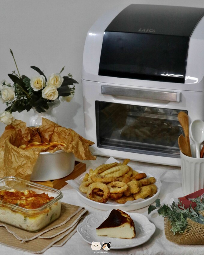 質感家電開箱|萊卡LAICA．全域溫控多功能氣炸烤箱， 烤箱氣炸二合一，觸控智能面板一按即可輕鬆料理!