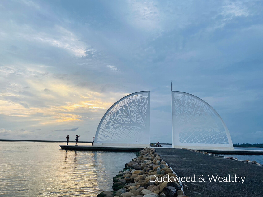【台南將軍】青鯤鯓網美景點「生命之樹」|海上純白雙面扇形地景藝術|美拍取景角度介紹|