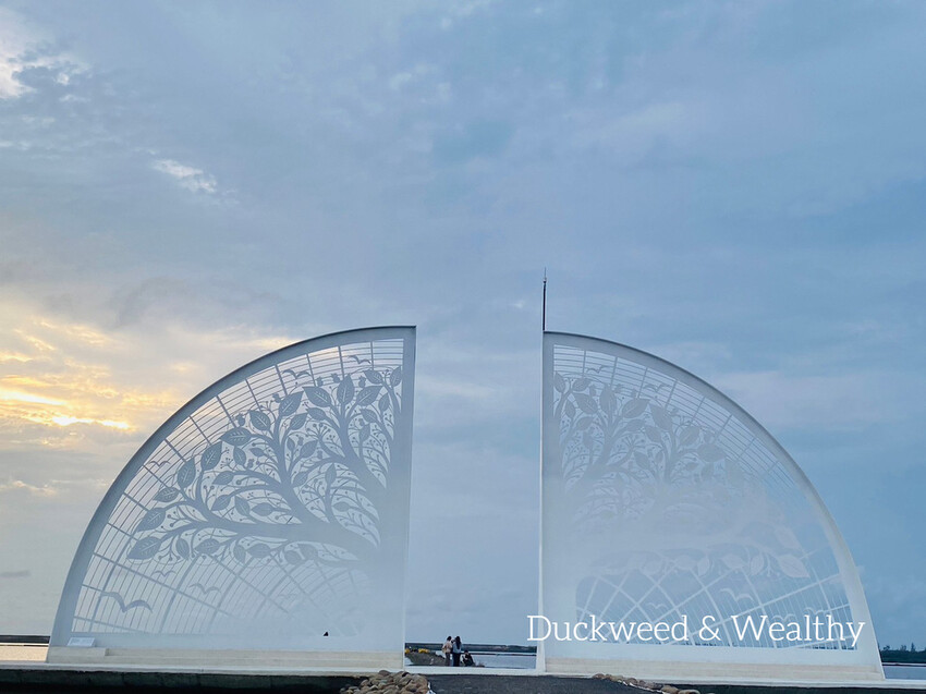 【台南將軍】青鯤鯓網美景點「生命之樹」|海上純白雙面扇形地景藝術|美拍取景角度介紹|