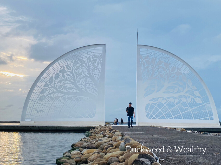【台南將軍】青鯤鯓網美景點「生命之樹」|海上純白雙面扇形地景藝術|美拍取景角度介紹|