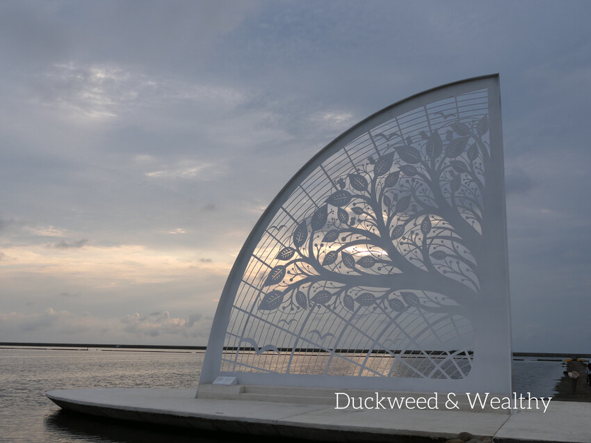 【台南將軍】青鯤鯓網美景點「生命之樹」|海上純白雙面扇形地景藝術|美拍取景角度介紹|