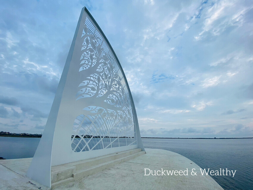 【台南將軍】青鯤鯓網美景點「生命之樹」|海上純白雙面扇形地景藝術|美拍取景角度介紹|