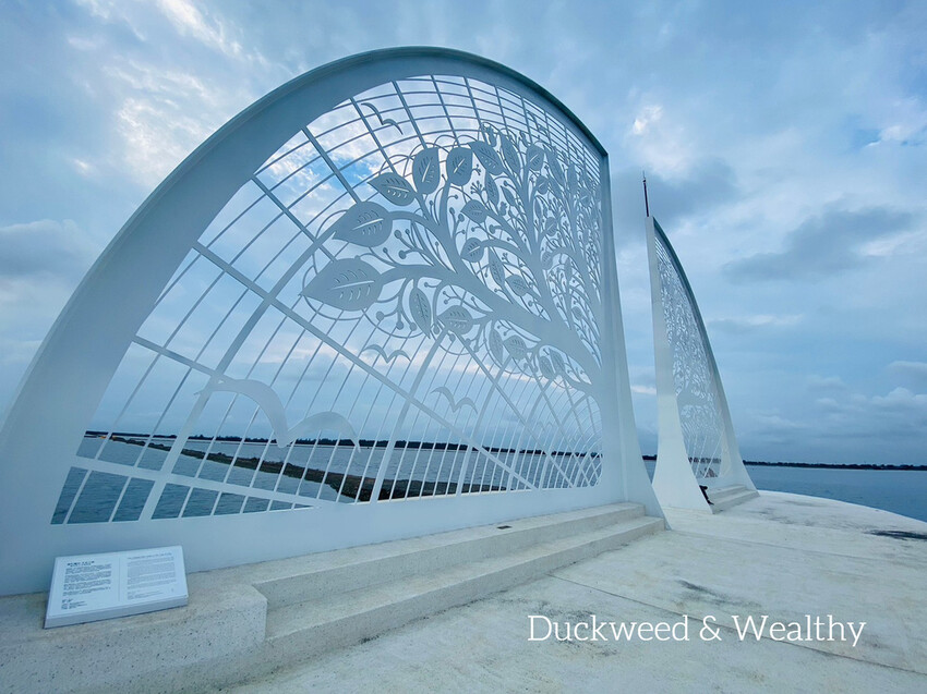 【台南將軍】青鯤鯓網美景點「生命之樹」|海上純白雙面扇形地景藝術|美拍取景角度介紹|
