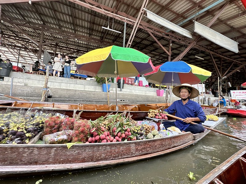 【亞洲，泰國，曼谷】曼谷近郊的水上市場～丹嫩莎朵水上市場（Damnoen Saduak Floating Market），疫情後終