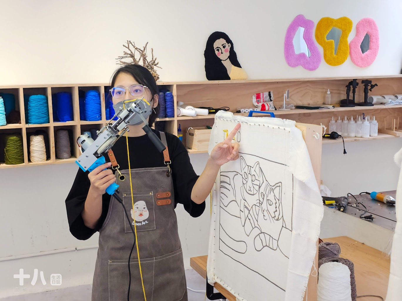 【台北生活】Does Art 都是藝術 台北館｜DIY製作簇絨地毯，緬懷已經成為天使的毛孩，以愛紀念一直永存於心『寵物友善店家』