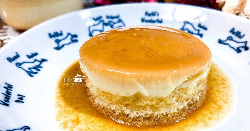 烘焙筆記│古早味布丁蛋糕,軟綿細緻會搖晃的蛋糕,好吃不死甜