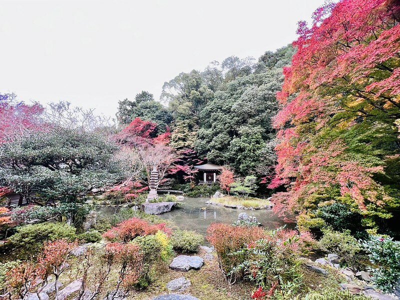 【亞洲，日本】京都紅葉名所～毘沙門堂 門跡 紅葉階梯。（京都賞楓/京都景點）
