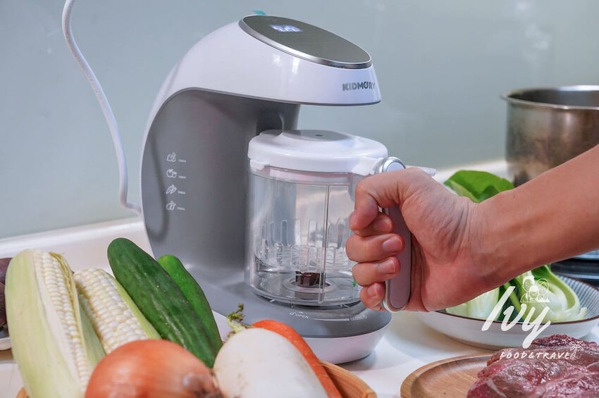 KIDMORY觸控智慧型食物調理機 |寶寶副食品必備神器，清洗、蒸煮、消毒、攪拌、解凍一機搞定寶寶輔食！ - 艾薇覓食趣