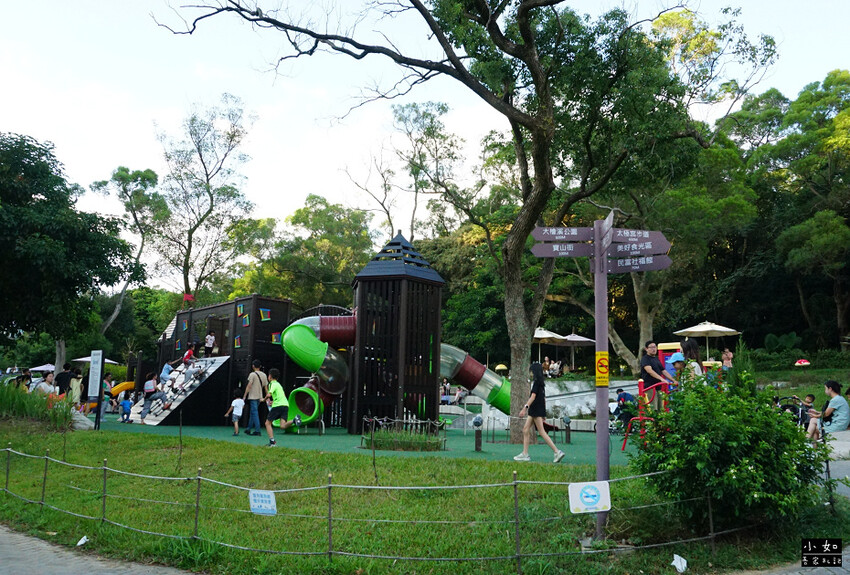 【桃園景點】大有梯田生態公園,觀景台上的綠油梯田美景,旁有小