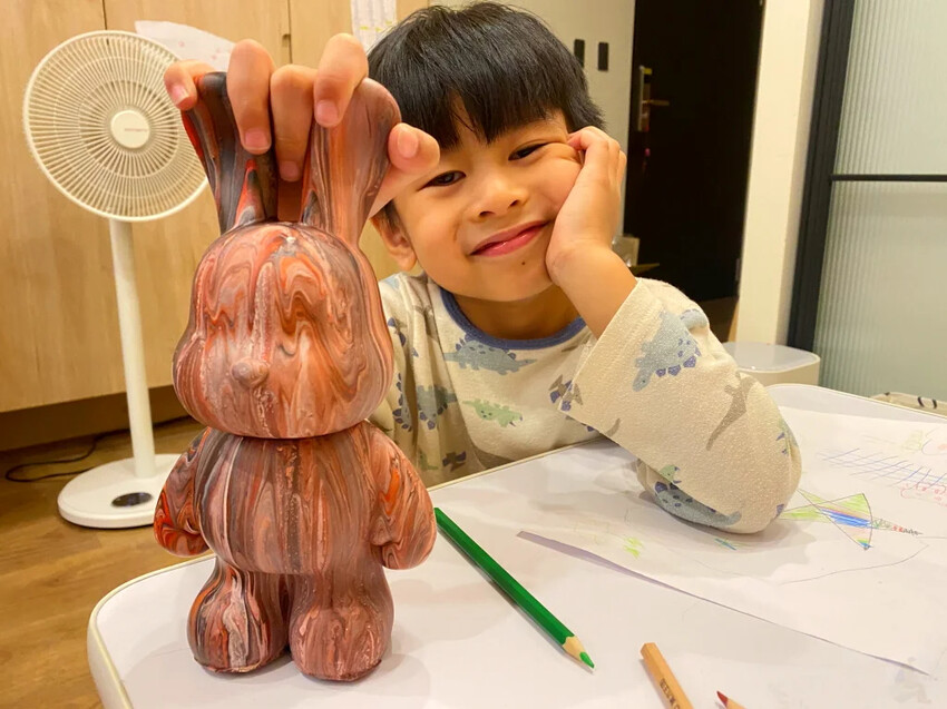 萌兔過中秋,無需任何藝術經驗,超療癒DIY,製作獨一無二的禮物 | Tiger Family 流體創作體驗