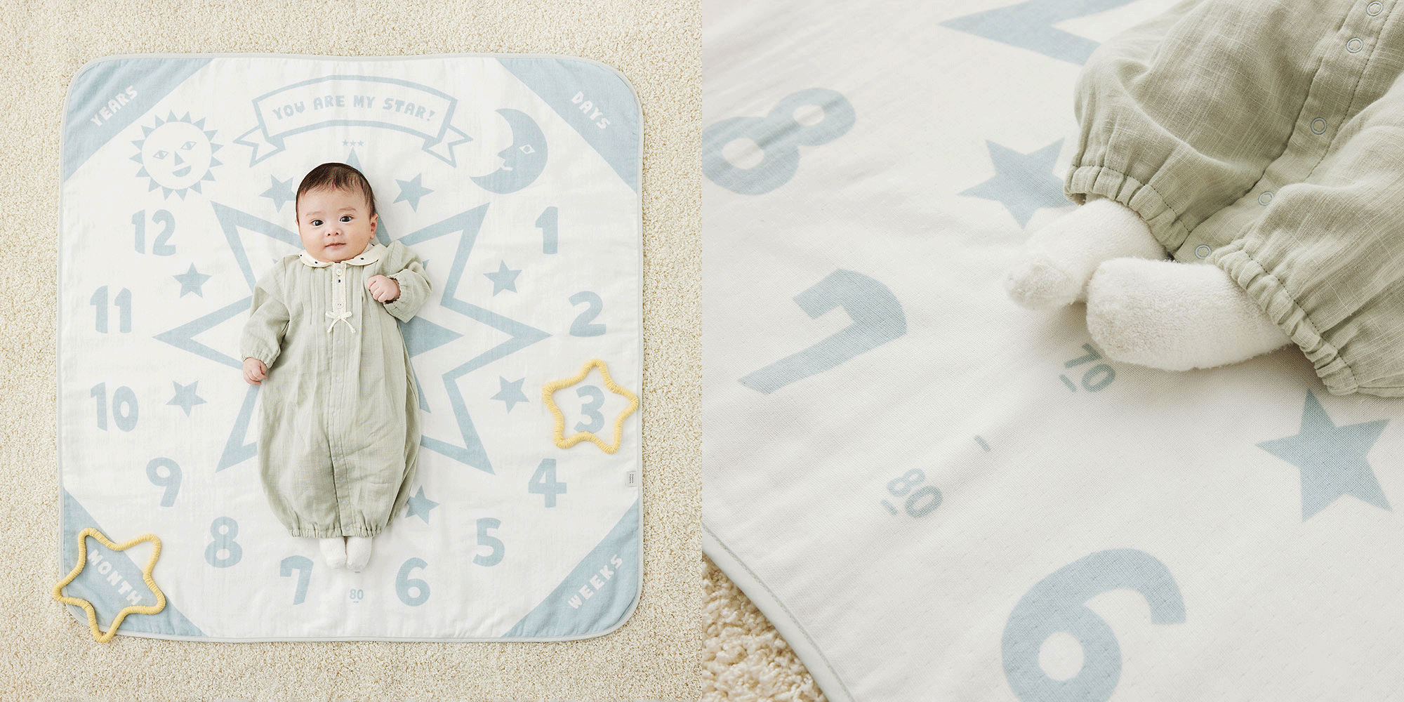 tupera tupera x 10mois 必收聯名新品：日月星成長浴巾