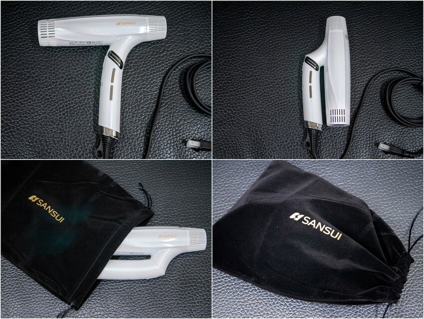 【開箱】SANSUI 山水 極勁正負離子高速吹風機，速乾低噪+負離子柔順，可折疊380g輕手感