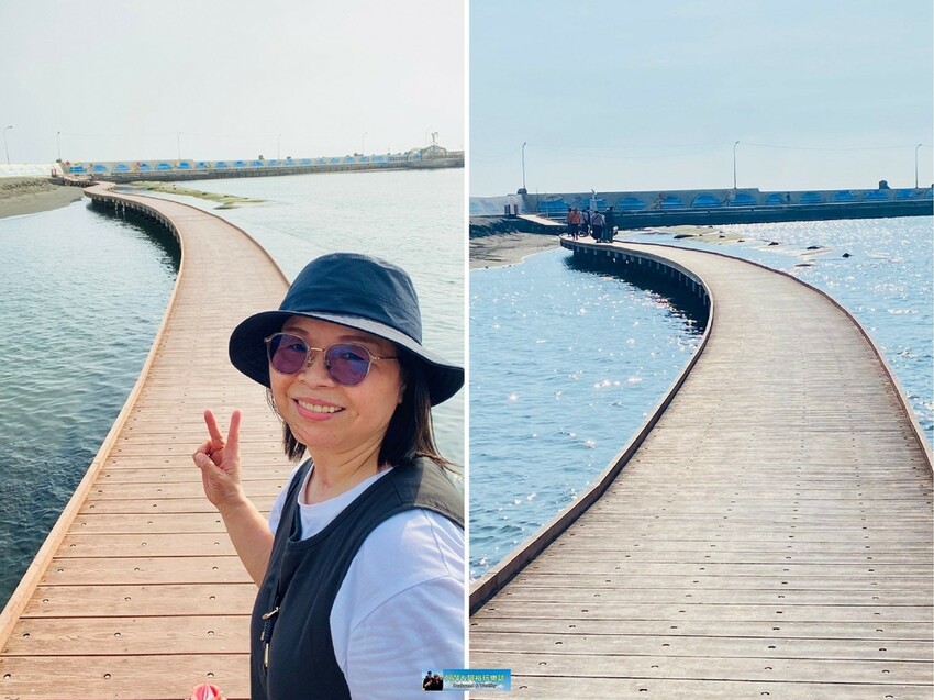 【高雄景點】「彌陀漁港海岸光廊」|網美打卡必拍海中木棧道|玩水沙灘溜滑梯 |阿部乳坊旅人系列欣賞|