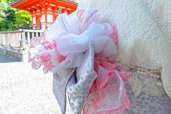京都旅遊。京小町 清水寺和服浴衣出租 超可愛髮型+精美蕾絲