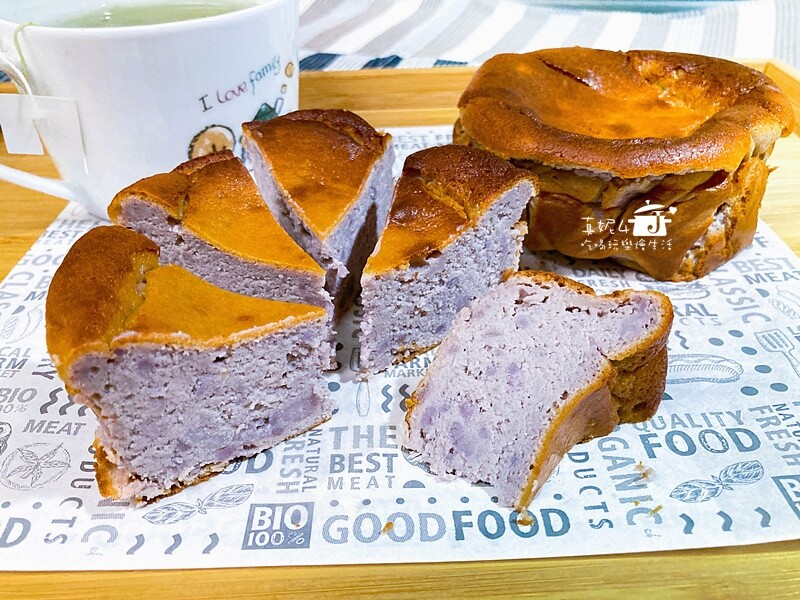 烘焙筆記│芋泥巴斯克蛋糕，保留芋頭顆粒風味再升級