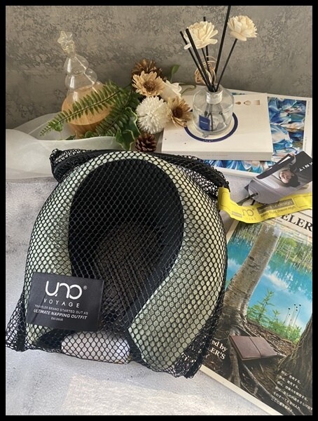 【UNO®】 【Knit 織麻頸枕 威尼斯 綠 】採用竹炭記