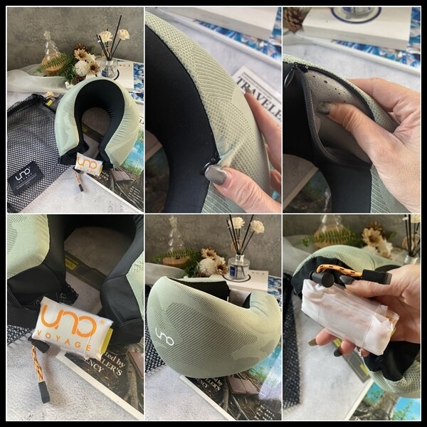 【UNO®】 【Knit 織麻頸枕 威尼斯 綠 】採用竹炭記