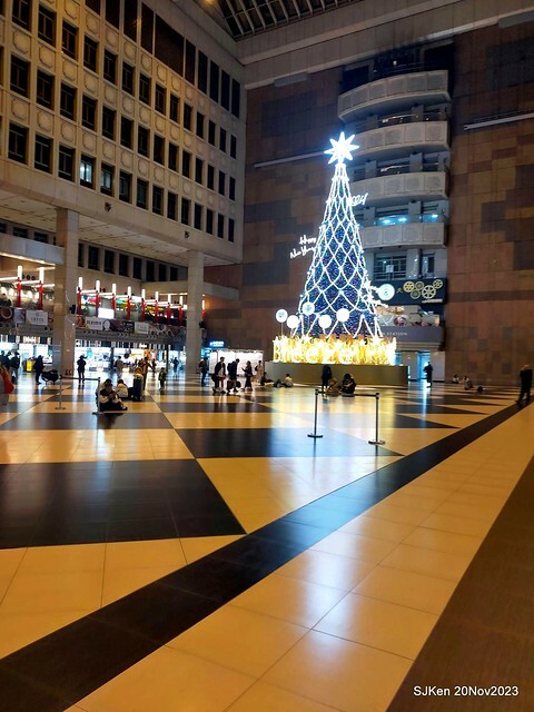 Taipei Christmas tree and street decoration series 1 --- Breeze department store sponsered   Christmas tree at Taipe railway station, Taipei, Taiwan, Nov 20, 2023 by SJKen.