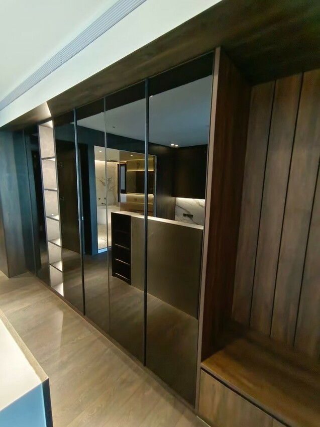 高雄系統櫃推薦【九十度系統家具】系統家具也有精品櫃質感!鏡面