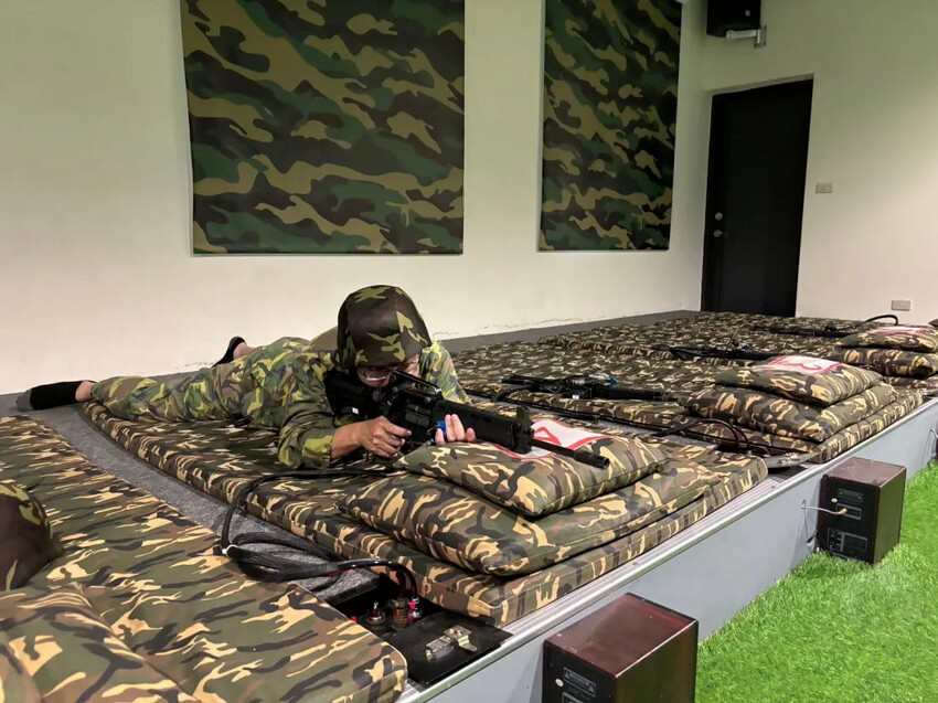 后麟步槍模擬射擊館|體驗模擬射擊,金門最夯景點,穿上米彩服打靶囉!!