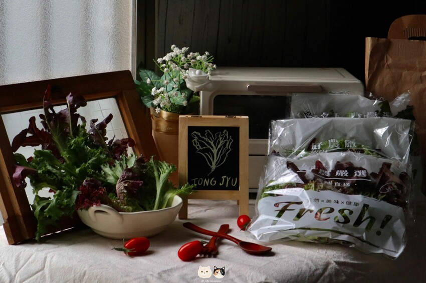 全台線上|統苣有機農場-有機綜合生菜包.含七種有機萵苣美生菜