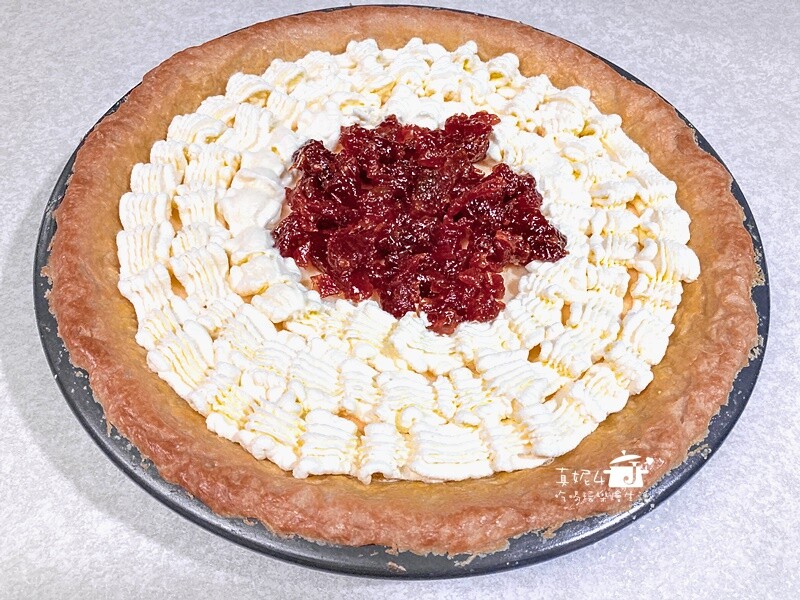 烘焙筆記│牛蕃茄輕乳酪派，酒香風味的蕃茄果乾共奏的濃郁起司味道