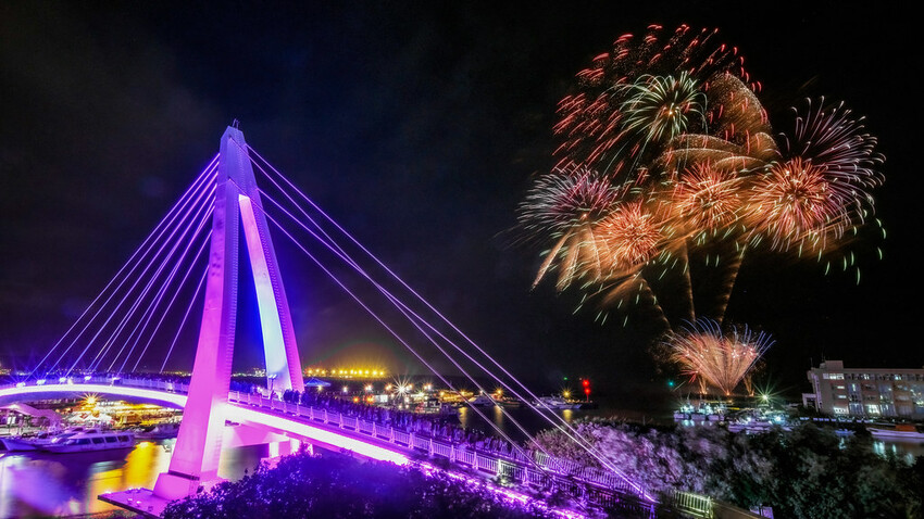 新北市淡水區【淡水漁人碼頭煙火】淡水八里煙火拍攝點‧觀賞地點‧施放時間‧砲台位置‧交通‧公車‧渡輪│如何手機拍攝煙火‧手