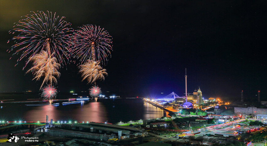 新北市淡水區【淡水漁人碼頭煙火】淡水八里煙火拍攝點‧觀賞地點‧施放時間‧砲台位置‧交通‧公車‧渡輪│如何手機拍攝煙火‧手