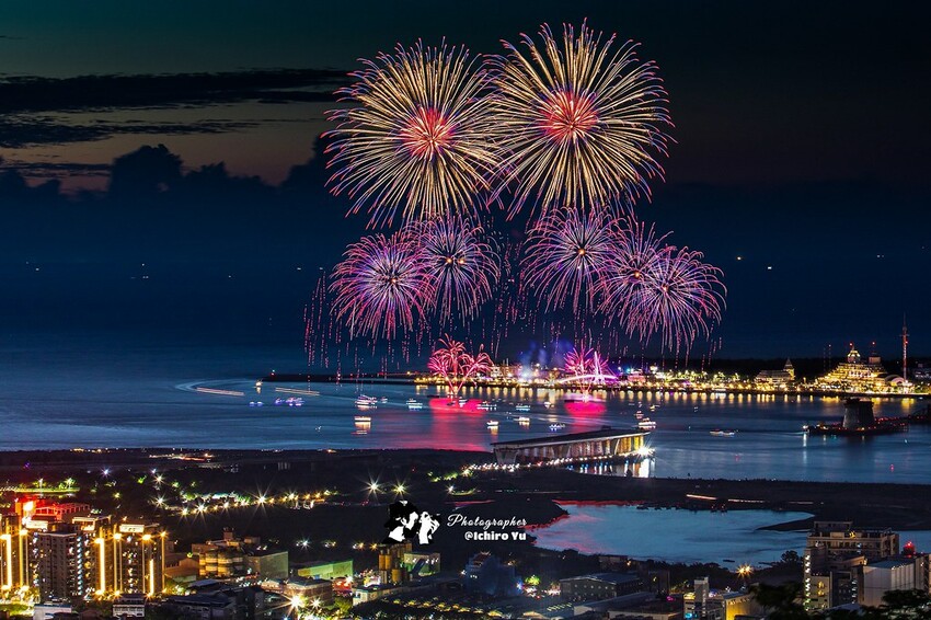 新北市淡水區【淡水漁人碼頭煙火】淡水八里煙火拍攝點‧觀賞地點‧施放時間‧砲台位置‧交通‧公車‧渡輪│如何手機拍攝煙火‧手