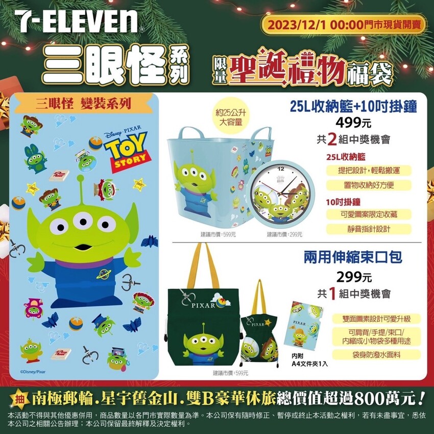 2023年7-ELEVEN聖誕禮物福袋/聖誕節交換禮物推薦!提早慶新年!7-11新年福袋前部曲/7款卡通聯名-史努比/Hello