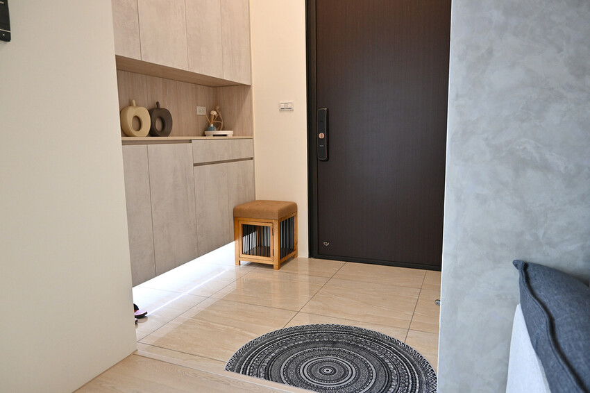 高雄室內設計推薦【明日喆居室內裝修】暖系輕工業風│仿清水模簡