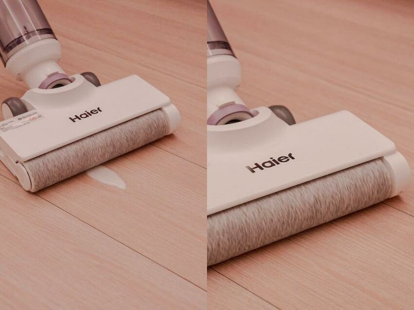 Haier海爾智慧洗地機W3 |最輕型洗地機推薦,同時吸拖還能自動清洗,加上獨創滾刷設計讓毛髮不纏繞,有小孩、毛孩家庭必備清潔神器! - 艾薇覓食趣